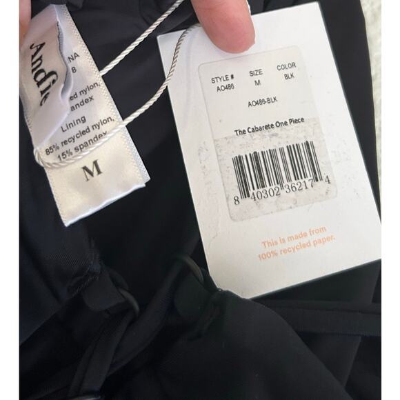 Andie Swim The Cabarete One Piece in Black M NWT - Picture 4 of 6